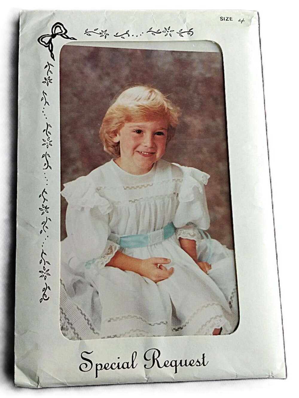 Vintage Girls Dress Sewing Pattern Size 4 Special Request Sentimental UNCUT